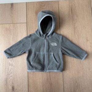The North Face Gray Zip-Up fleece for baby